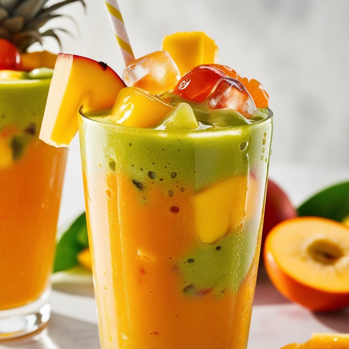 Healthy Tropical Smoothie coloure